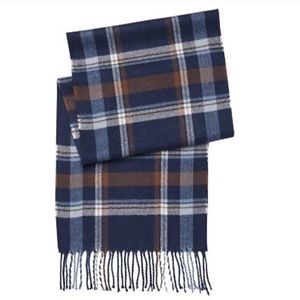 Scarf ☃️Pronto Uomo ❄️ Brown & Navy Plaid 🥶